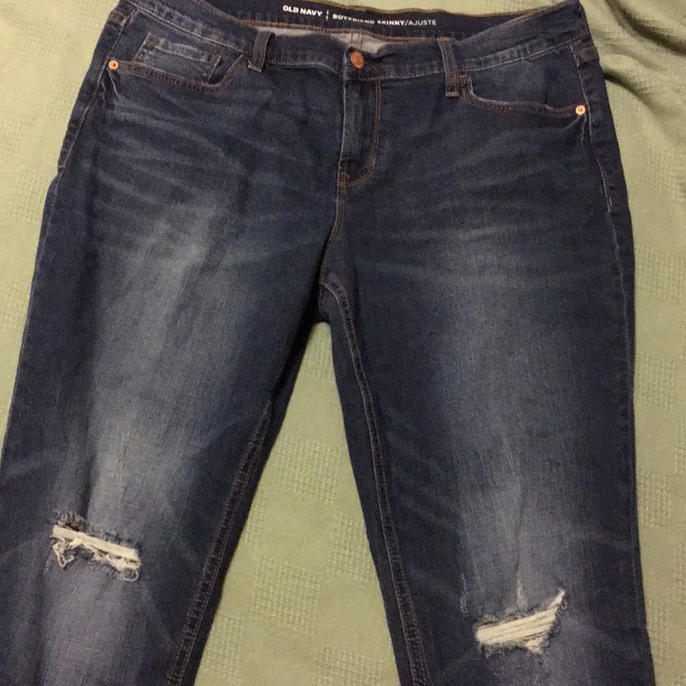 Old Navy distressed boyfriend jeans